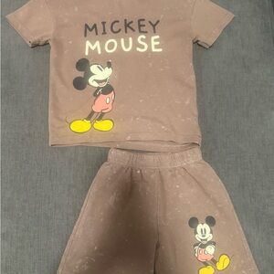 Disney Mickey Mouse Kids Pajama Set - Brown